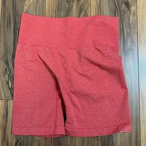 Candy apple colored seamless NVGTN shorts